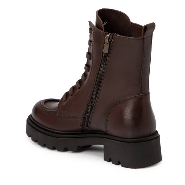 Kahverengi Deri Kadın Bot - K25K1BT68238-A24 - 2