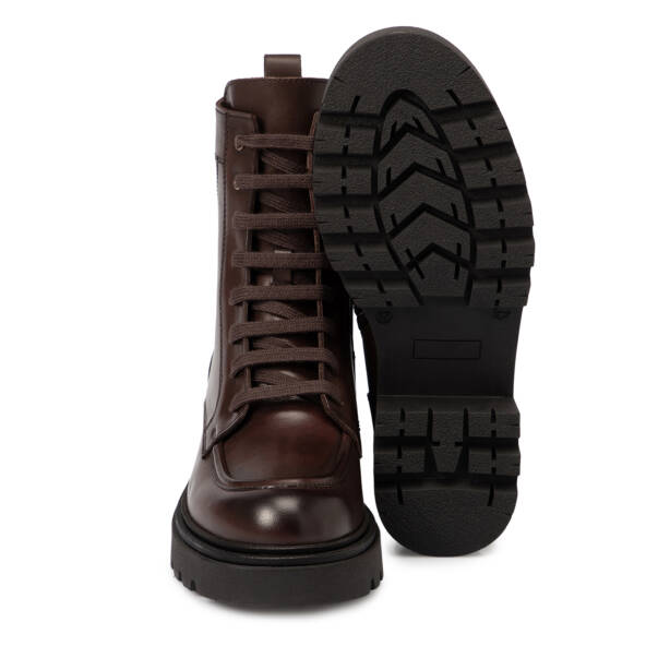 Kahverengi Deri Kadın Bot - K25K1BT68238-A24 - 4