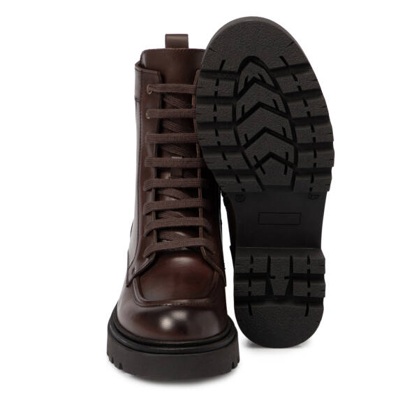 Kahverengi Deri Kadın Bot - K25K1BT68238-A24 - 4