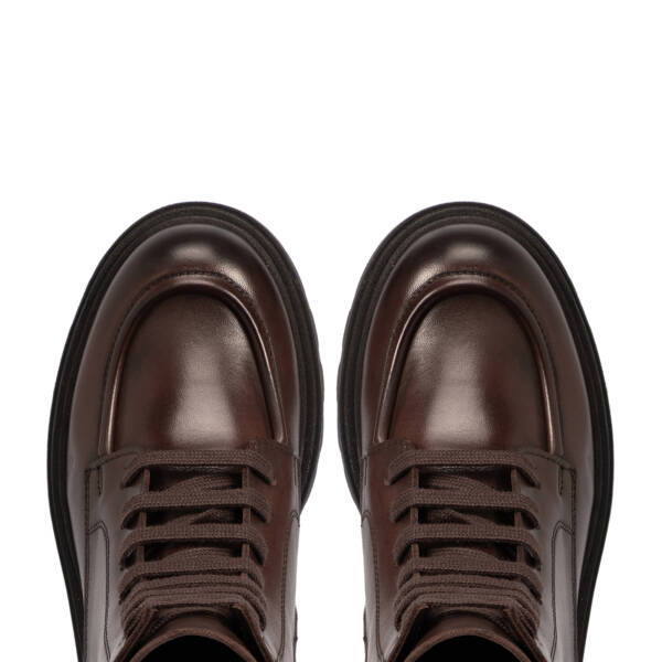 Kahverengi Deri Kadın Bot - K25K1BT68238-A24 - 5