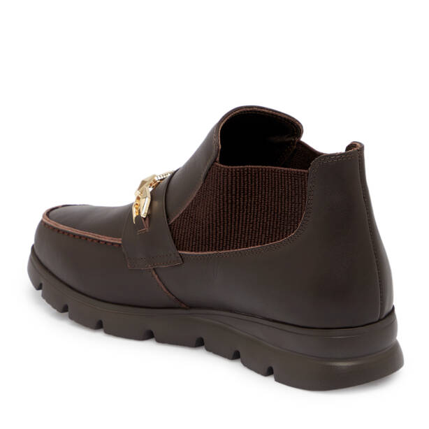 Kahverengi Deri Kadın Bot - K25K1BT68247-A24 - 2