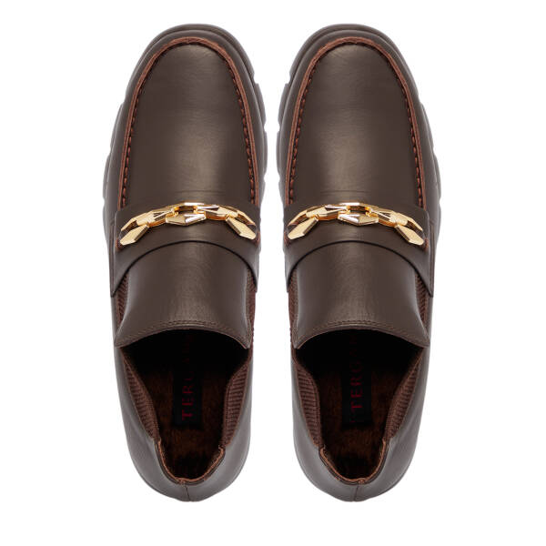 Kahverengi Deri Kadın Bot - K25K1BT68247-A24 - 5