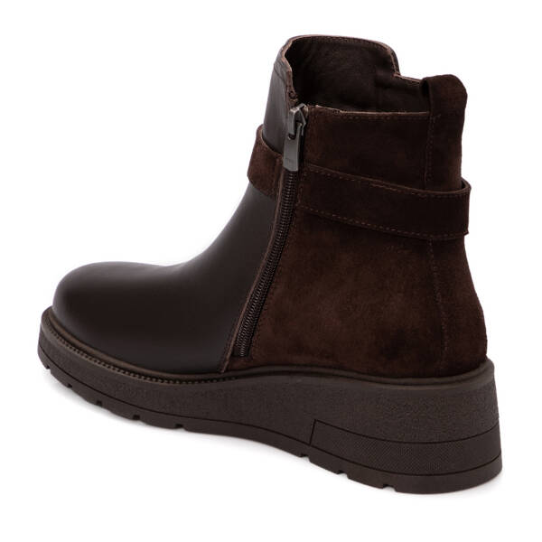 Kahverengi Deri Kadın Bot - K25K1BT68249-A24 - 2