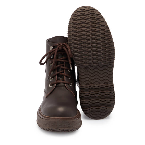 Kahverengi Deri Kadın Bot - K25K1BT68250-A24 - 4