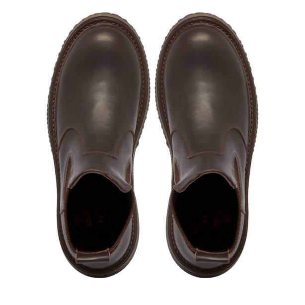 Kahverengi Deri Kadın Bot - K25K1BT68251-A24 - 5