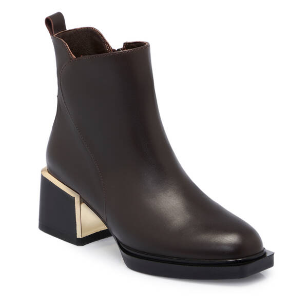 Kahverengi Deri Kadın Bot - K25K1BT68252-A24 - 1