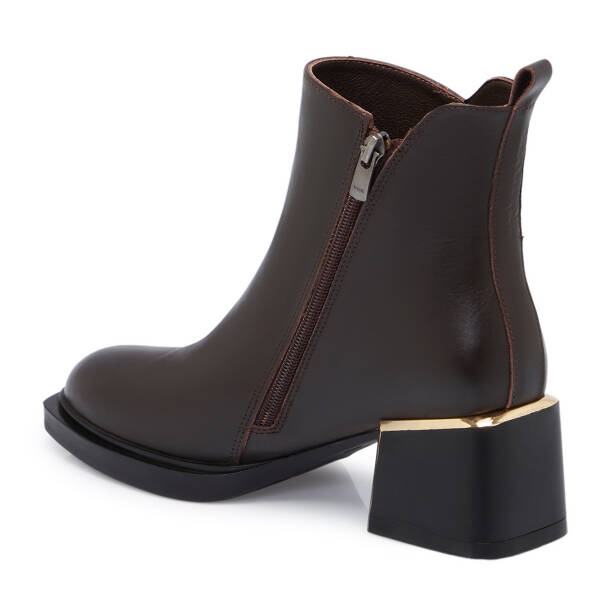 Kahverengi Deri Kadın Bot - K25K1BT68252-A24 - 2