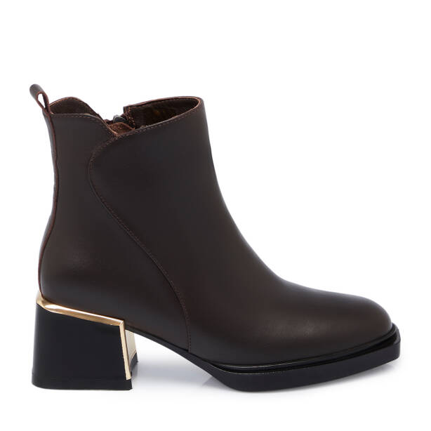 Kahverengi Deri Kadın Bot - K25K1BT68252-A24 - 3