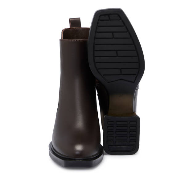 Kahverengi Deri Kadın Bot - K25K1BT68252-A24 - 4