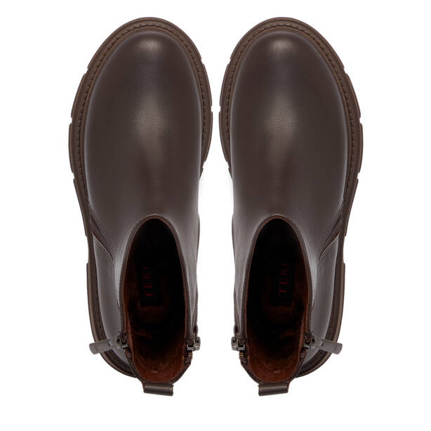 Kahverengi Deri Kadın Bot - K25K1BT68253-A24 - Tergan