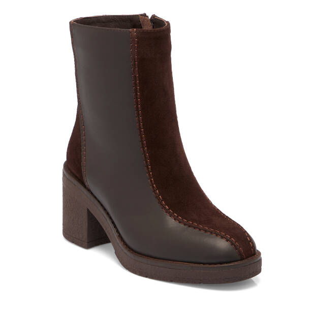 Kahverengi Deri Kadın Bot - K25K1BT68254-F56 