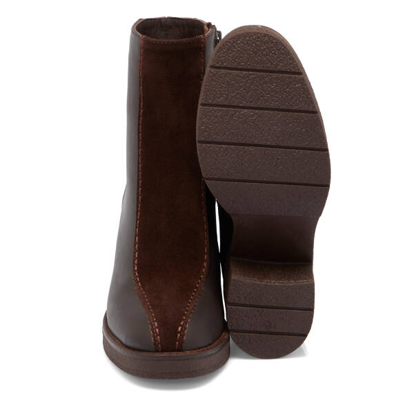 Kahverengi Deri Kadın Bot - K25K1BT68254-F56 - 4