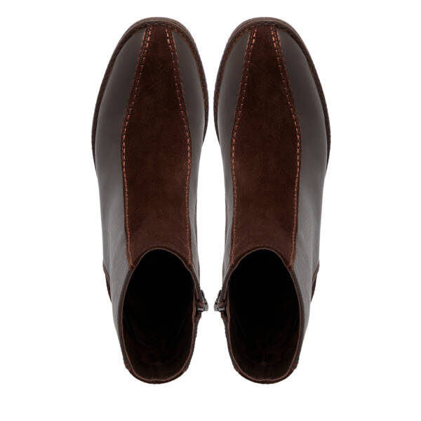 Kahverengi Deri Kadın Bot - K25K1BT68254-F56 - 5