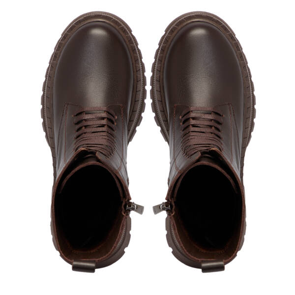 Kahverengi Deri Kadın Bot - K25K1BT68255-A24 - 5