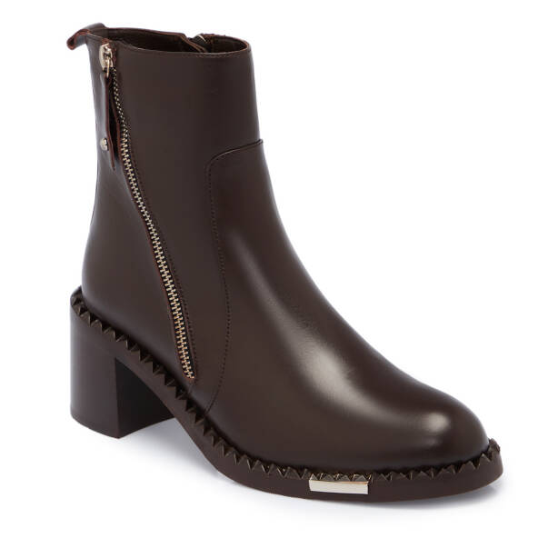 Kahverengi Deri Kadın Bot - K25K1BT68264-A24 - 1