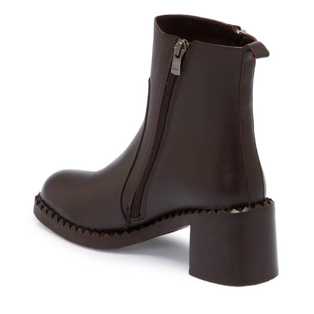 Kahverengi Deri Kadın Bot - K25K1BT68264-A24 - 2