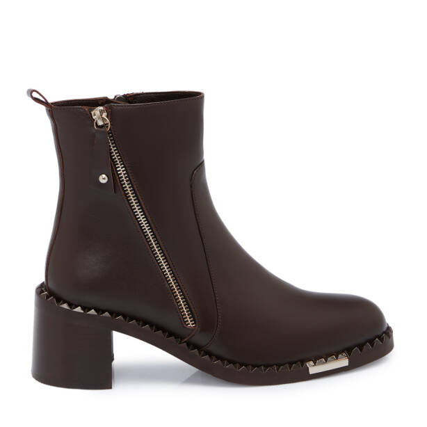 Kahverengi Deri Kadın Bot - K25K1BT68264-A24 - 3