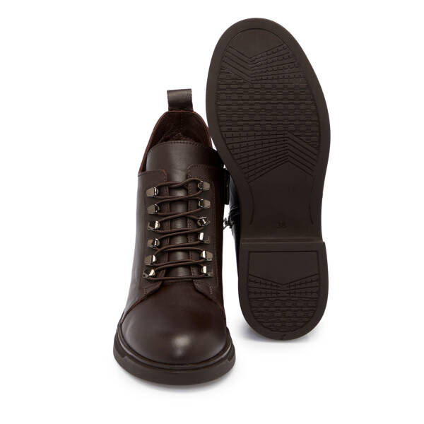 Kahverengi Deri Kadın Bot - K25K1BT68267-A24 - 4