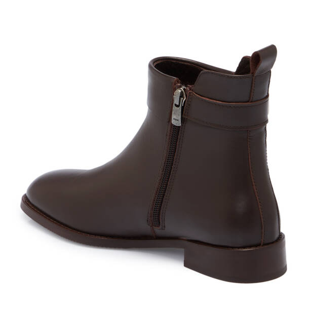 Kahverengi Deri Kadın Bot - K25K1BT68275-A24 - 2