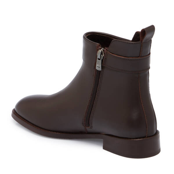 Kahverengi Deri Kadın Bot - K25K1BT68275-A24 - 2