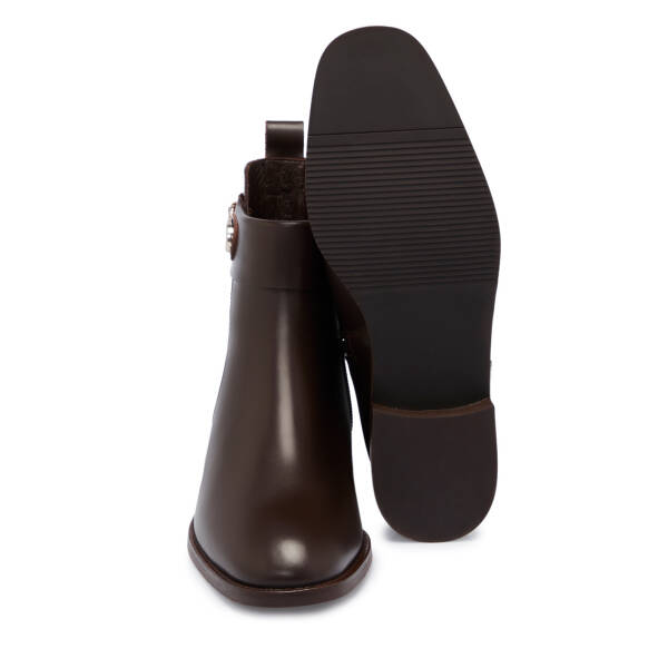 Kahverengi Deri Kadın Bot - K25K1BT68275-A24 - 4