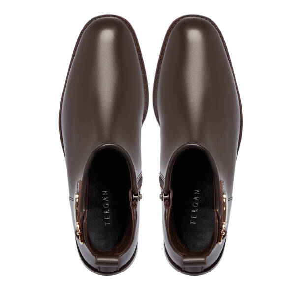 Kahverengi Deri Kadın Bot - K25K1BT68275-A24 - 5