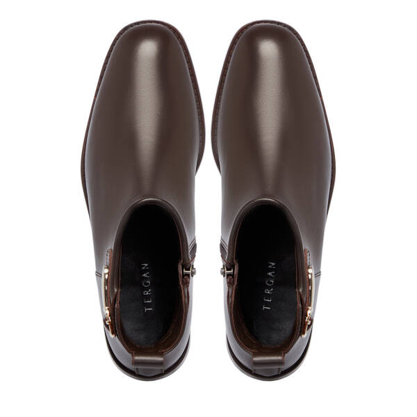 Kahverengi Deri Kadın Bot - K25K1BT68275-A24 - 5