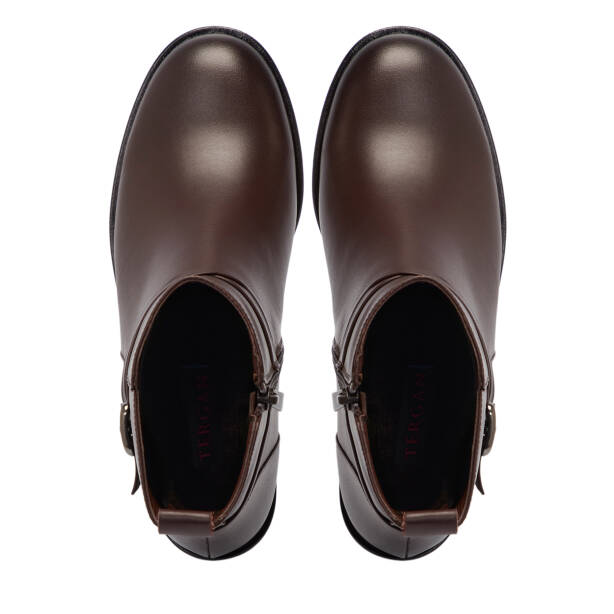 Kahverengi Deri Kadın Bot - K25K1BT68279-A24 - 5