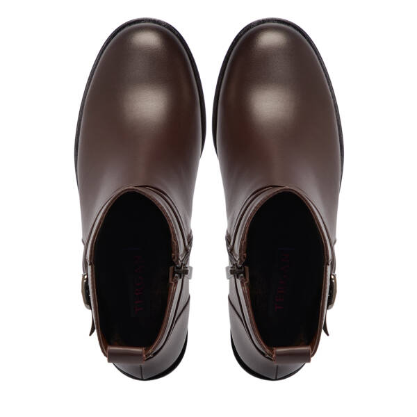 Kahverengi Deri Kadın Bot - K25K1BT68279-A24 - 5