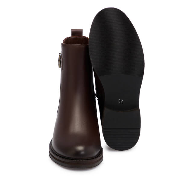 Kahverengi Hakiki Deri Kadın Bot - K25K1BT68280-A24 - 4