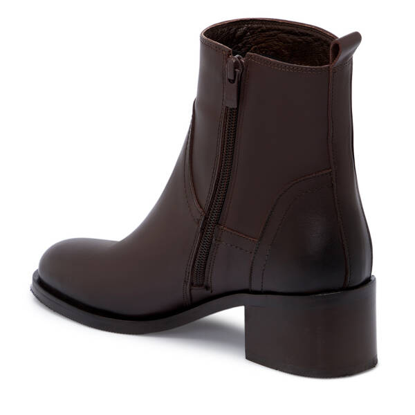 Kahverengi Deri Kadın Bot - K25K1BT68281-A24 - 2