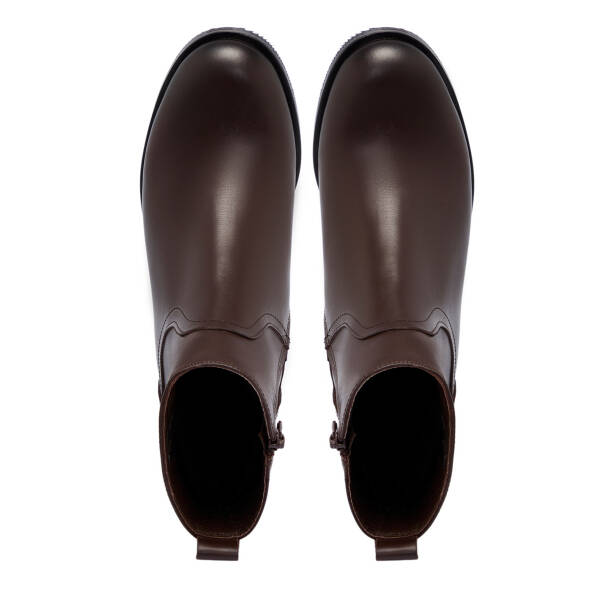 Kahverengi Deri Kadın Bot - K25K1BT68281-A24 - 5