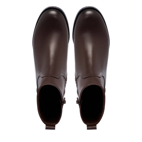 Kahverengi Deri Kadın Bot - K25K1BT68281-A24 - 5