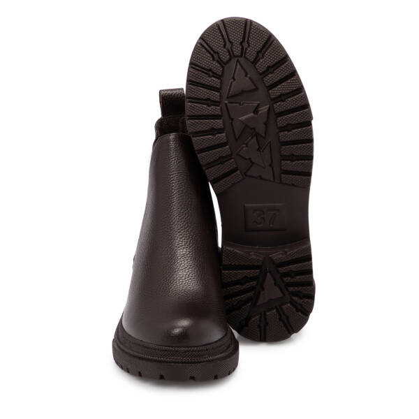 Kahverengi Deri Kadın Bot - K25K1BT68289-A42 - 4