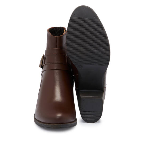 Kahverengi Deri Kadın Bot - K25K1BT68290-B90 - 4