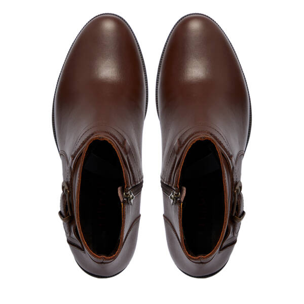 Kahverengi Deri Kadın Bot - K25K1BT68290-B90 - 5