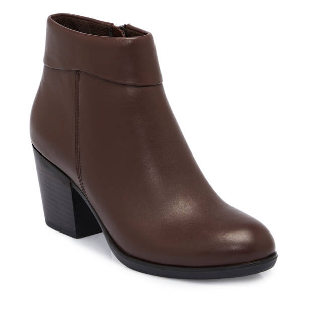 Kahverengi Hakiki Deri Kadın Bot - K25K1BT68291-B90 - 2