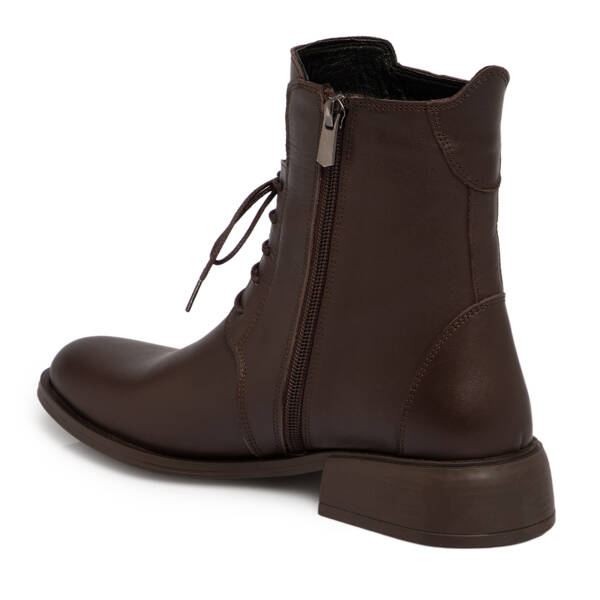 Kahverengi Deri Kadın Bot - K25K1BT68292-A24 - 2