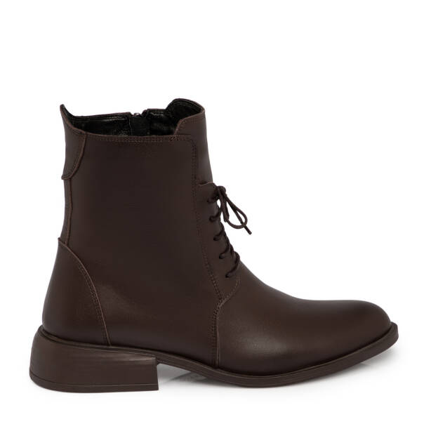 Kahverengi Deri Kadın Bot - K25K1BT68292-A24 - 3