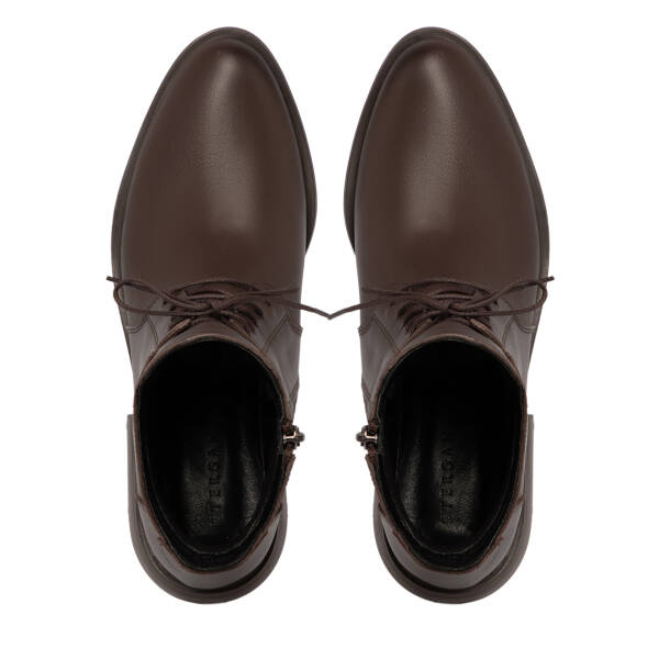 Kahverengi Deri Kadın Bot - K25K1BT68292-A24 - 5