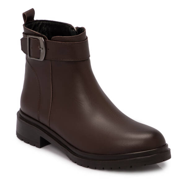 Kahverengi Deri Kadın Bot - K25K1BT68306-A24 - 1