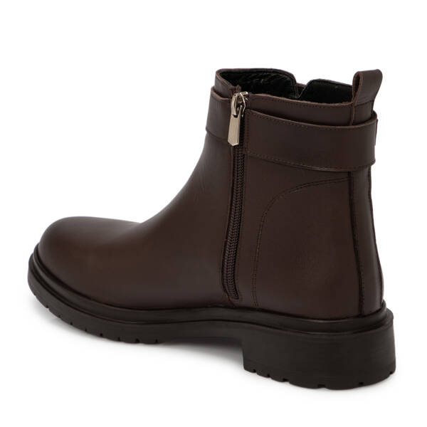 Kahverengi Deri Kadın Bot - K25K1BT68306-A24 - 2