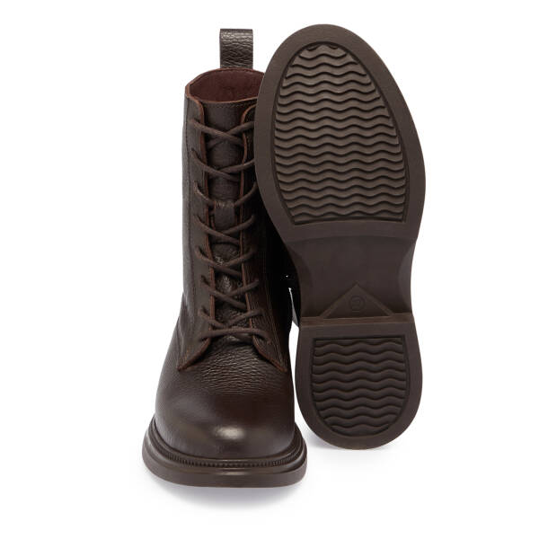 Kahverengi Hakiki Deri Kadın Bot - K25K1BT68308-A42 - 4