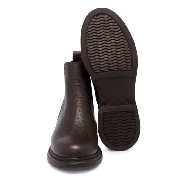 Kahverengi Deri Kadın Bot - K25K1BT68309-A42 - 4