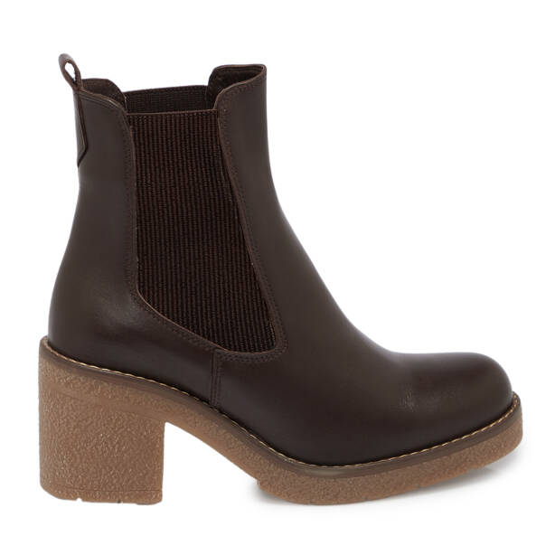 Kahverengi Deri Kadın Bot - K25K1BT68318-A24 - 3