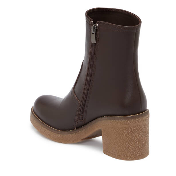 Kahverengi Deri Kadın Bot - K25K1BT68319-A24 - 2