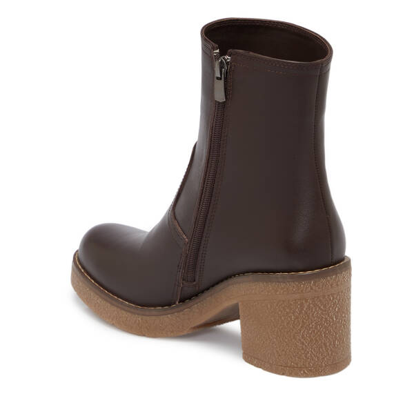 Kahverengi Deri Kadın Bot - K25K1BT68319-A24 - 2