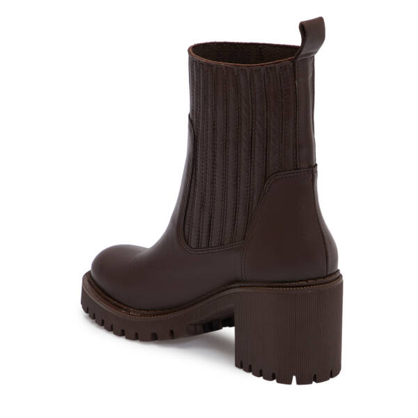 Kahverengi Deri Kadın Bot - K25K1BT68326-A24 - 2