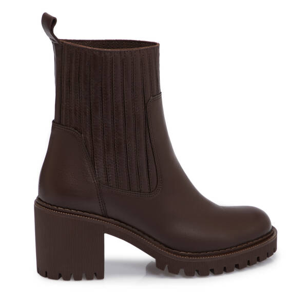 Kahverengi Deri Kadın Bot - K25K1BT68326-A24 - 3