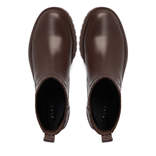 Kahverengi Deri Kadın Bot - K25K1BT68326-A24 - 5